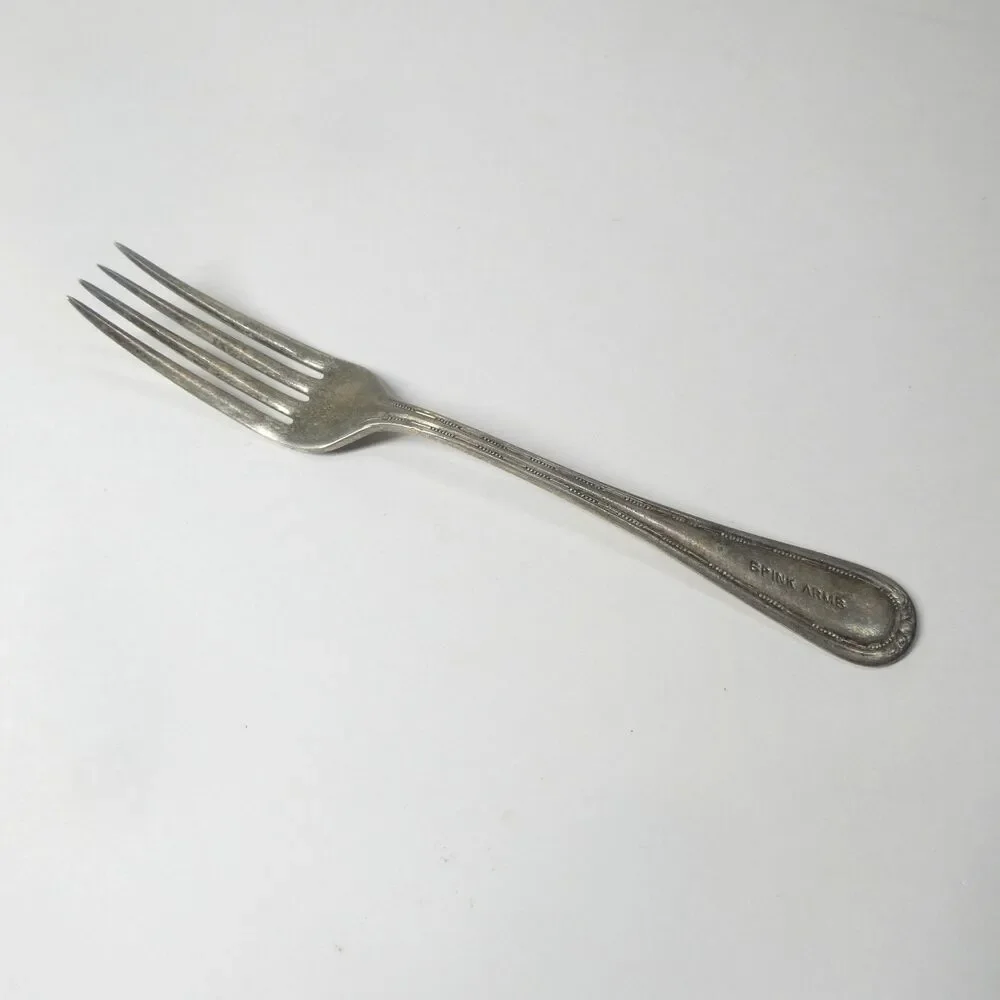 Spink Arms Dinner Fork Vintage Hotel Restaurant Flatware Indianapolis IN